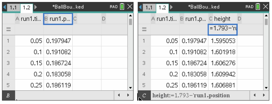 Spreadsheet Ball Data