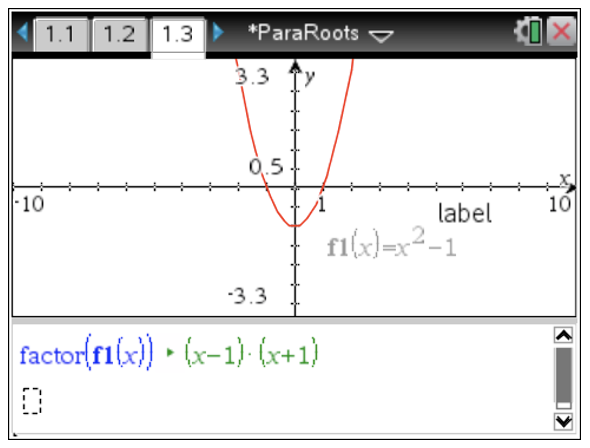 Sample Graph and Factored Form