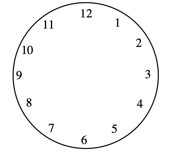 Twelve-hour clock